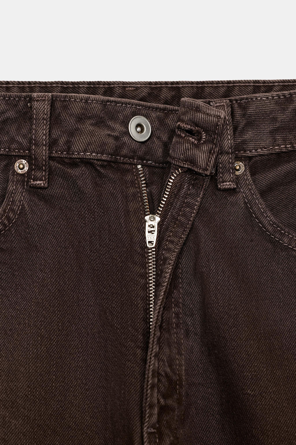 JEANS TRF BAGGY BARREL TIRO MEDIO / Marr?n - Zara фото 9