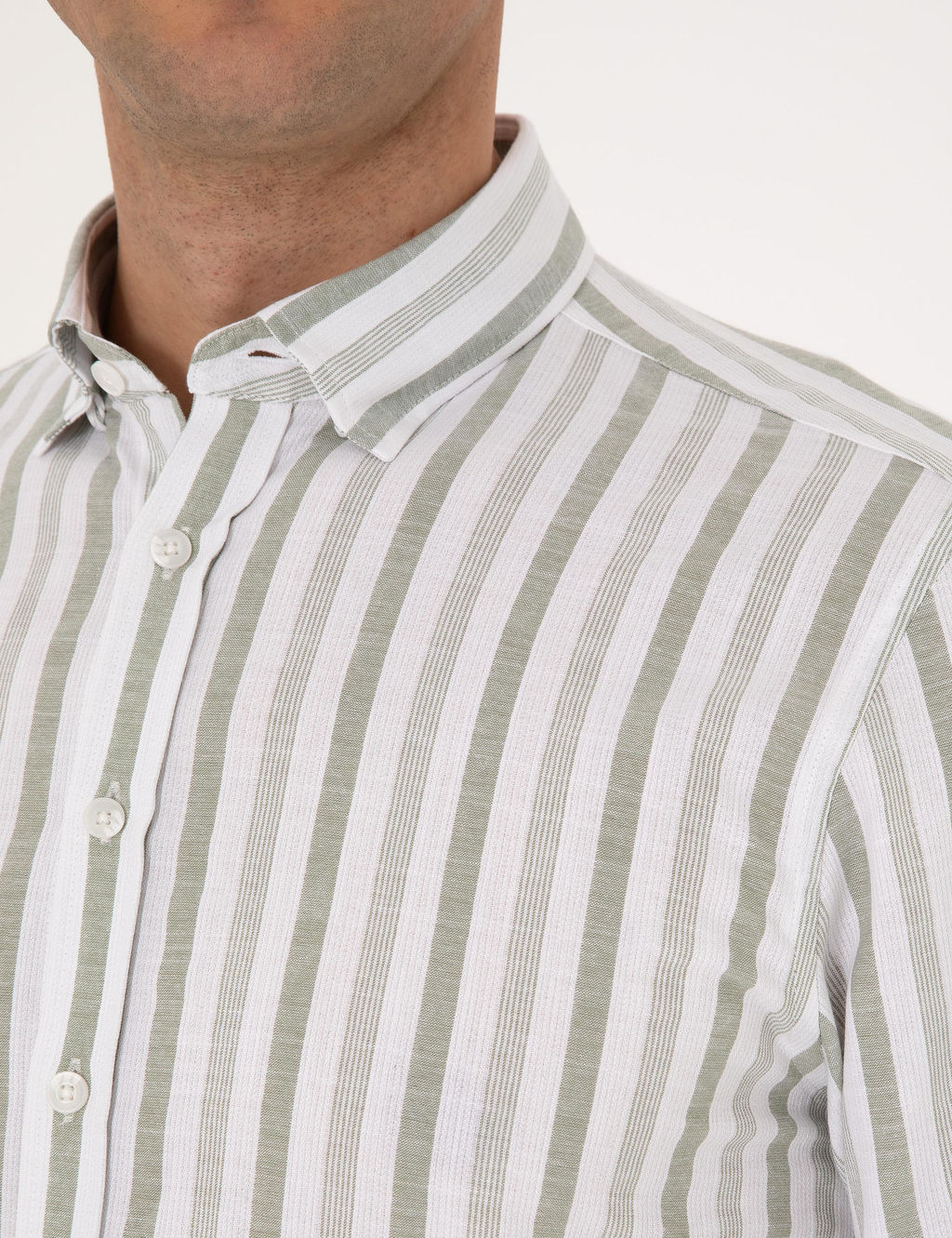 Ye_il Regular Fit _izgili Uzun Kollu G_mlek - Pierre cardin фото 7