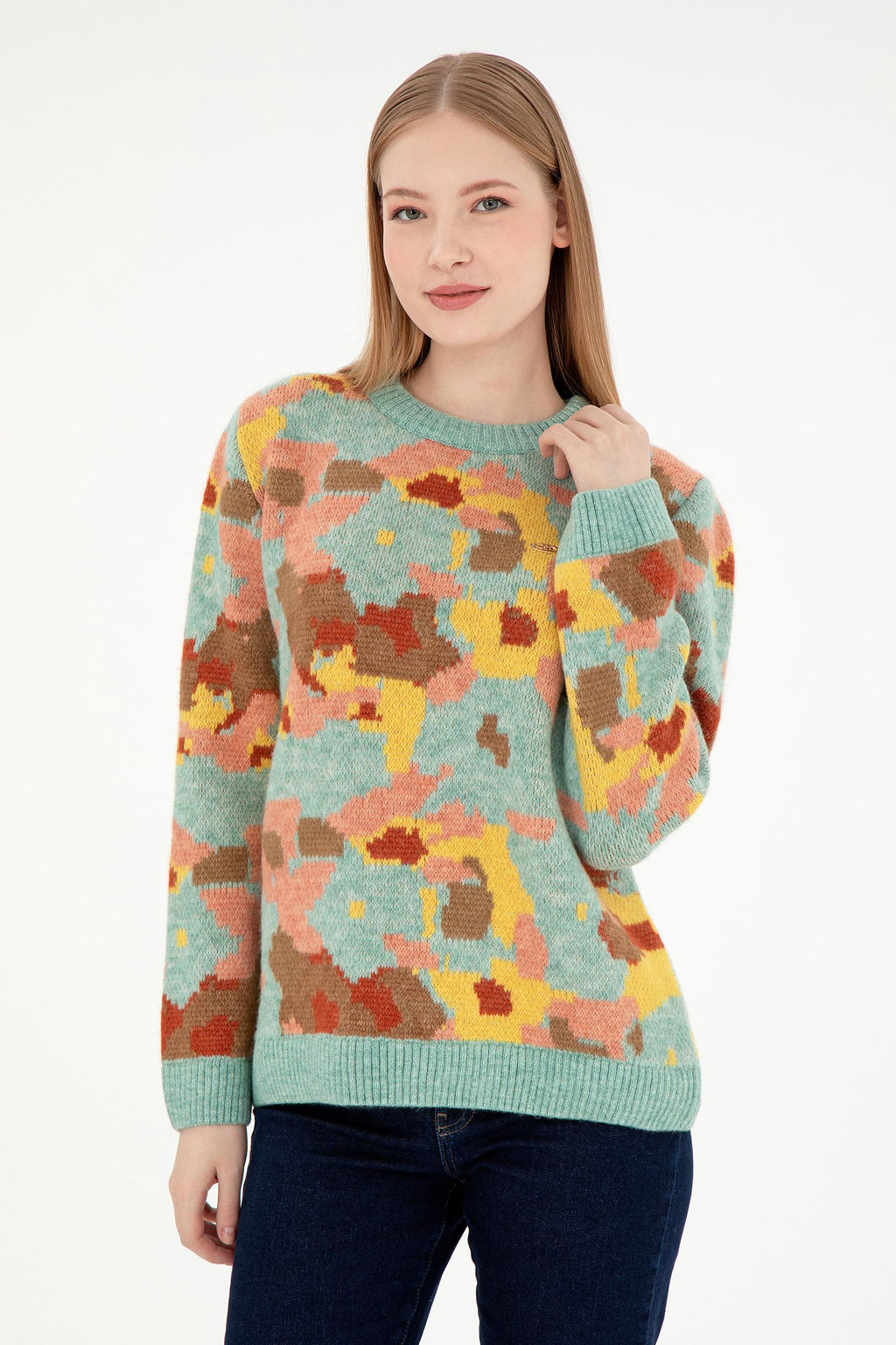 Женский свитер водно-зеленого цвета Неожиданная скидка в корзине - U.s. polo assn фото 3