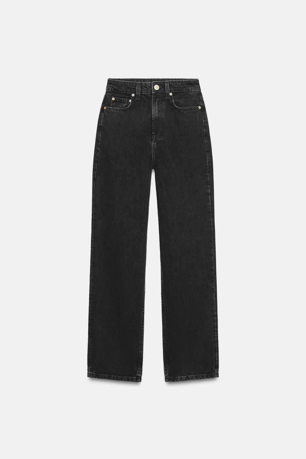 JEANS TRF MOM FIT TIRO ALTO / Negro - Zara фото 7