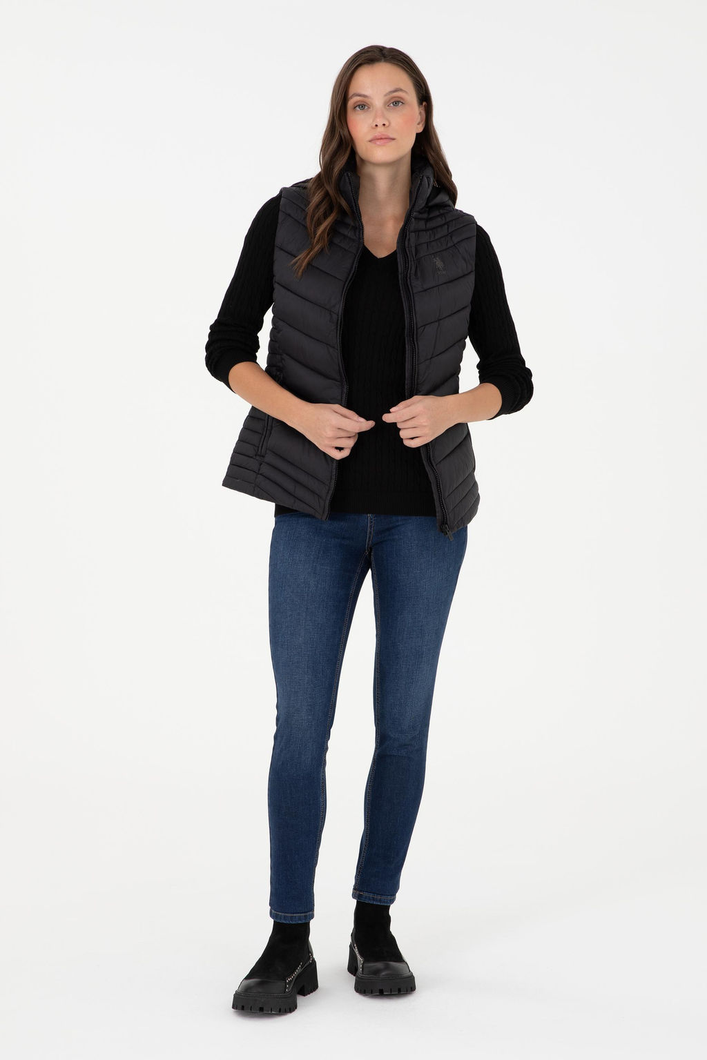 Женский черный жилет Неожиданная скидка в корзине - U.s. polo assn фото 4