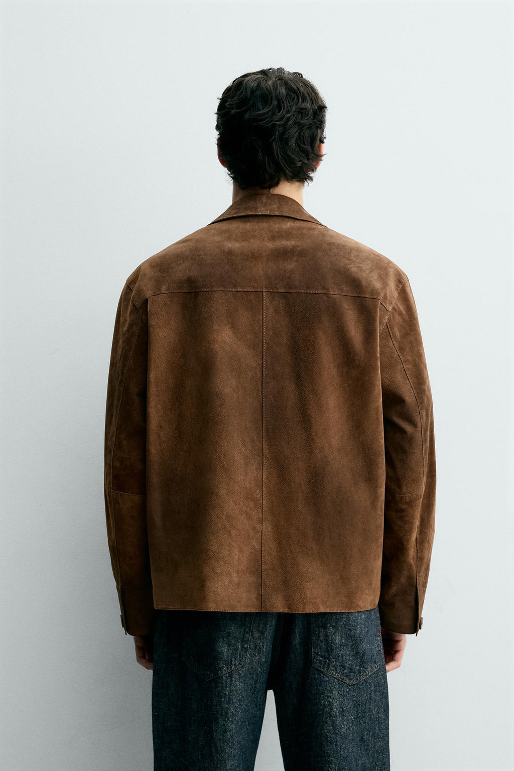 SUEDE LEATHER OVERSHIRT - Zara фото 3