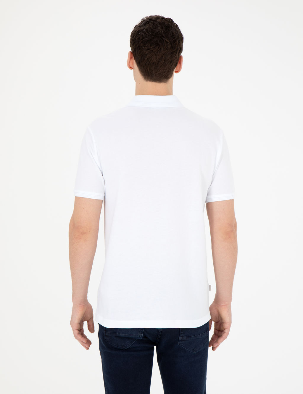 Beyaz Slim Fit Basic Ti__rt