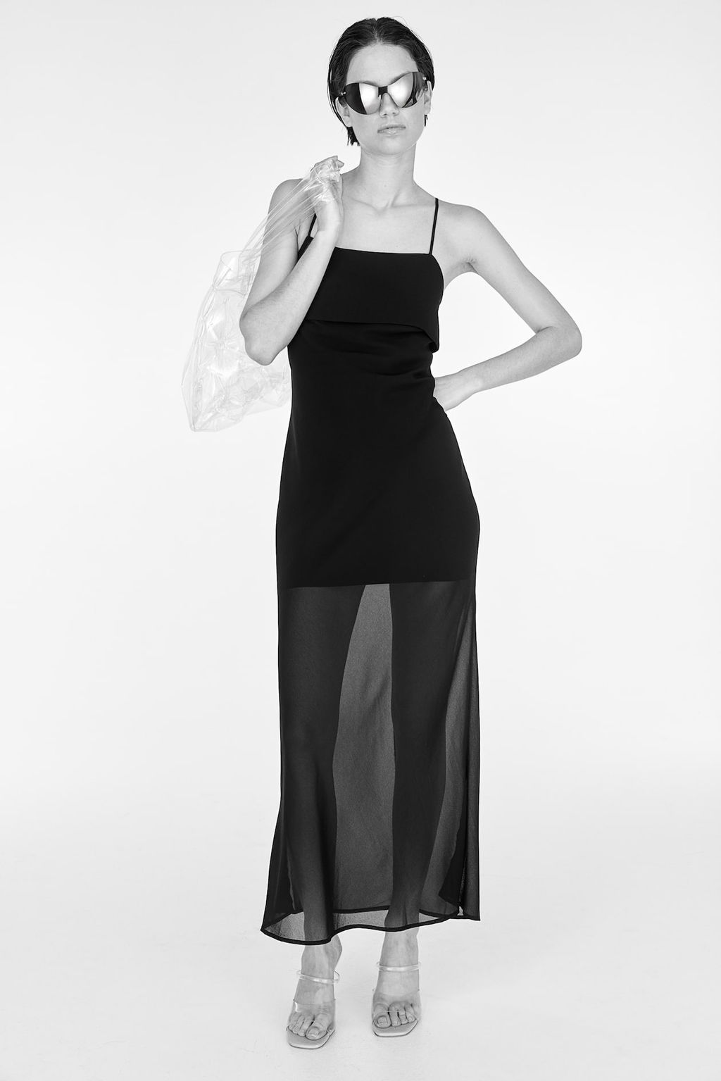 Vestido de gasa con tirantes finos - H&m фото 4