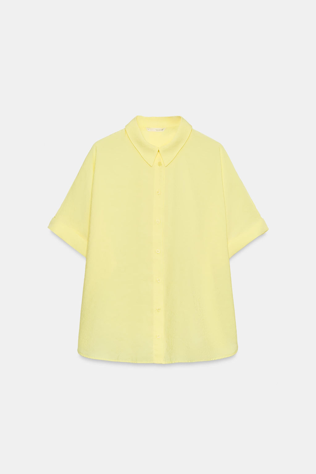 CAMISA FLUIDA MANGA CORTA / Amarillo