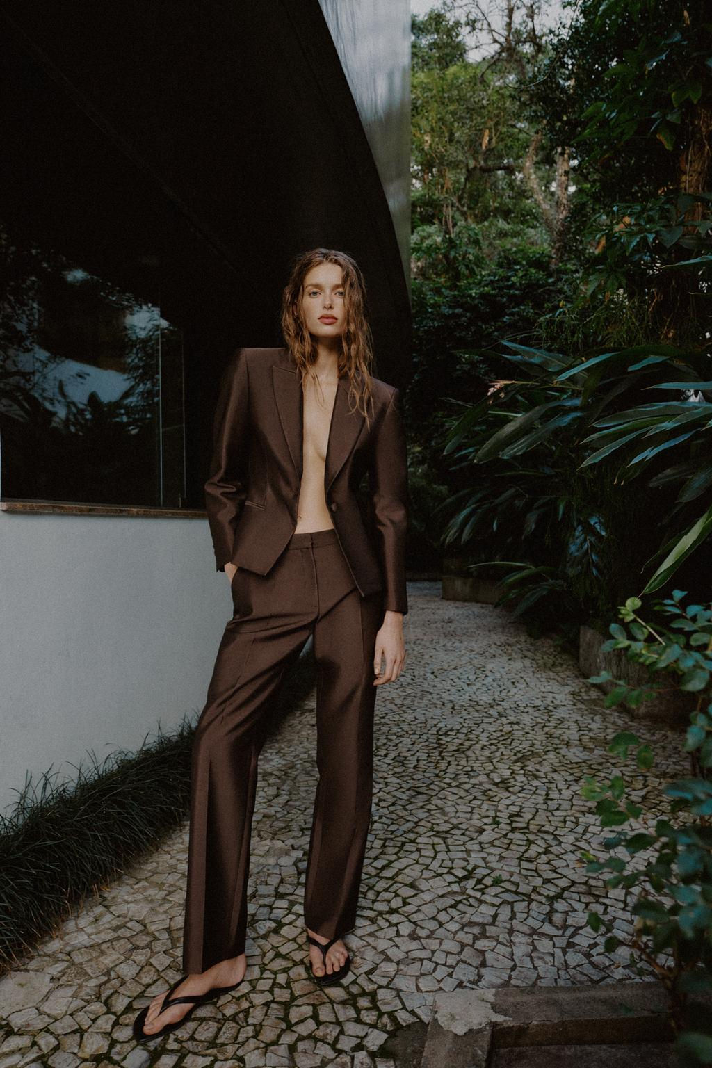 SLIM SATIN TROUSERS