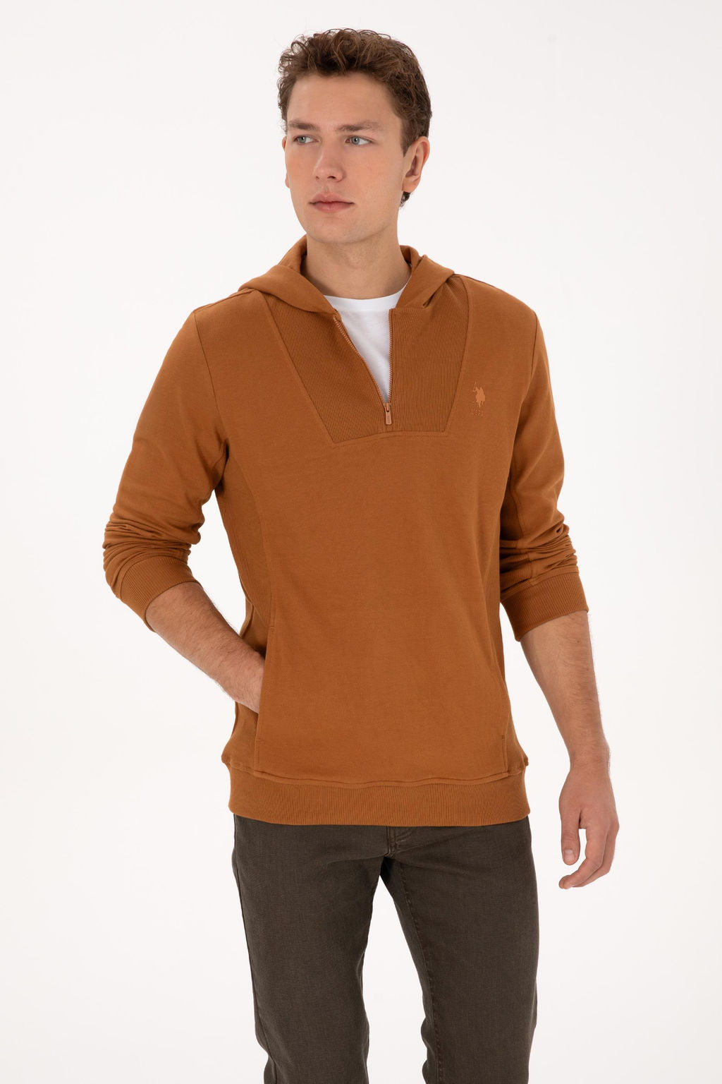 Erkek Camel Sweatshirt