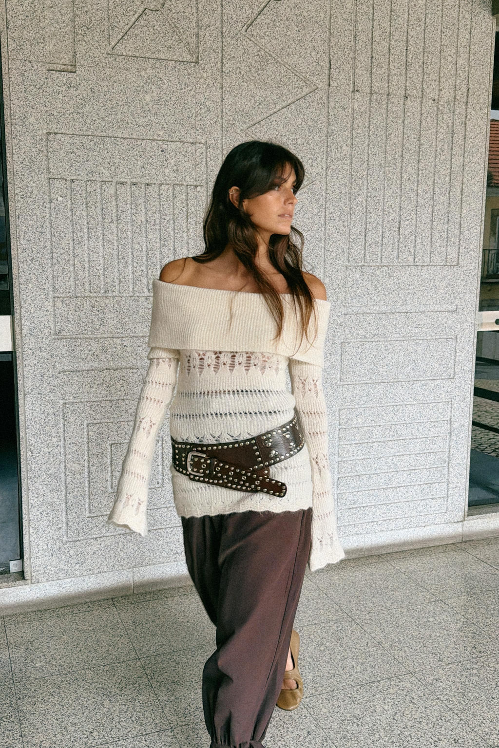 OPENWORK OFF-THE-SHOULDER JUMPER - Zara фото 6