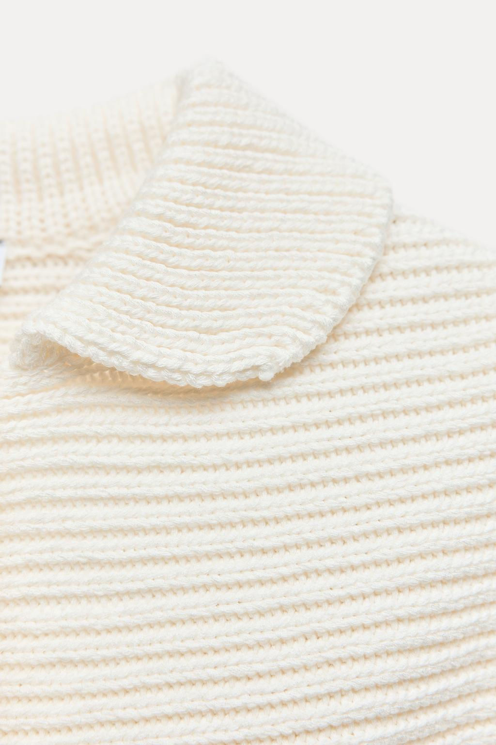 CHUNKY KNIT CARDIGAN WITH PETER PAN COLLAR - Zara фото 11