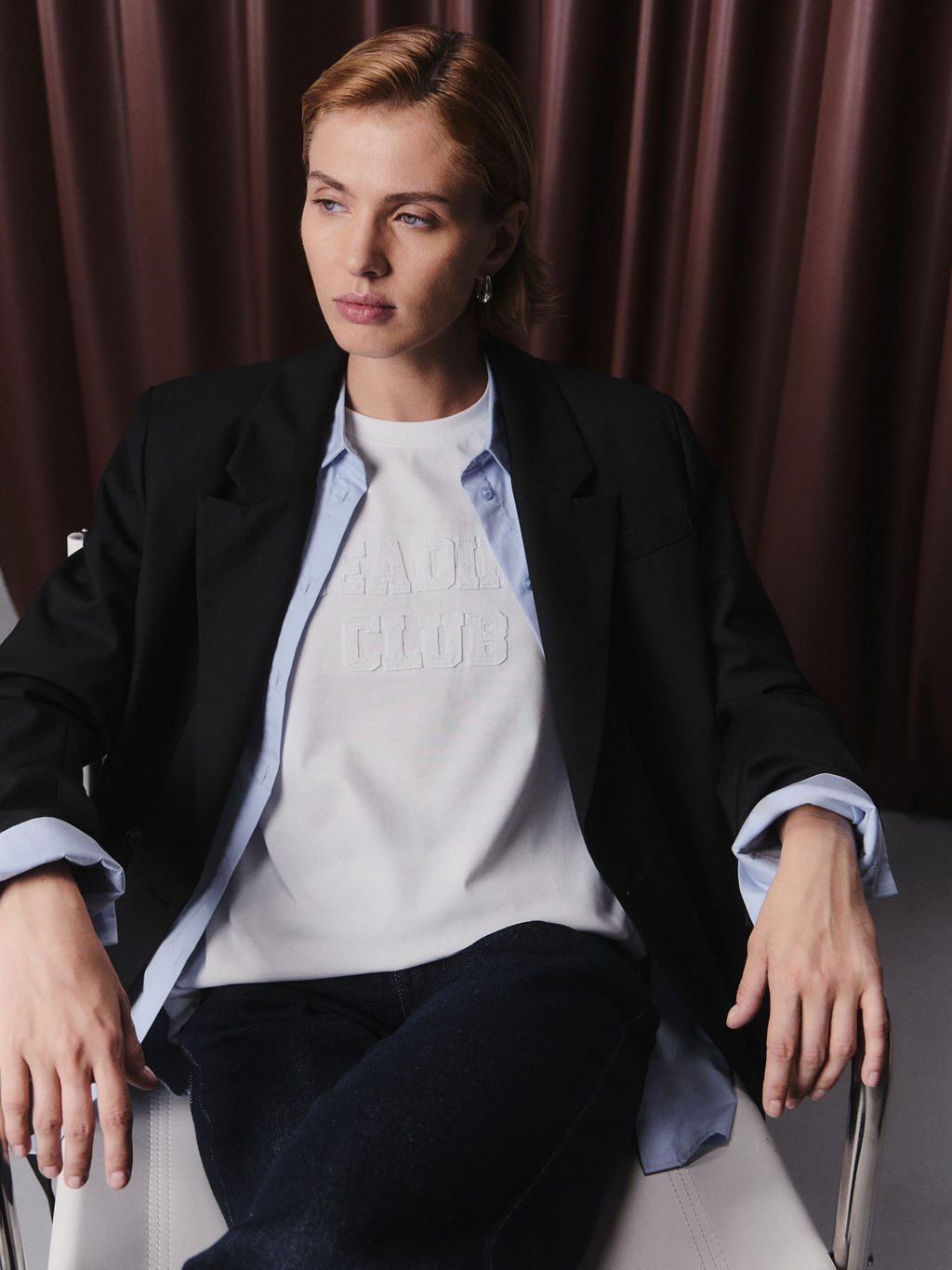 Футболка из хлопка с аппликацией / Zarina  фото 2