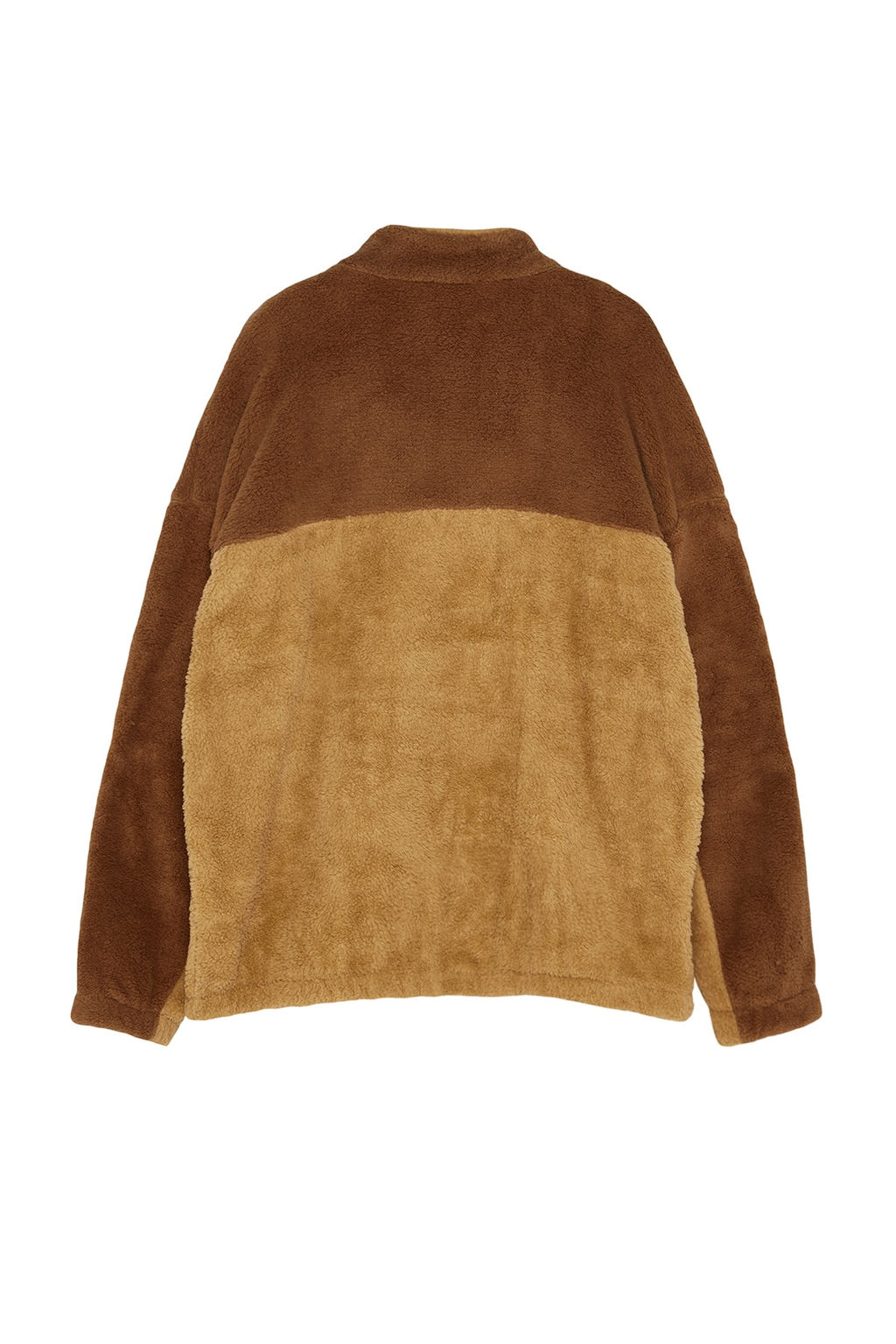 Camel Unisex Buyuk Beden Oversize/Genis Kesim Renk Bloklu Nak?sl? Pelus Sweatshirt TMNAW24AO00015 - Trendyolmilla фото 10
