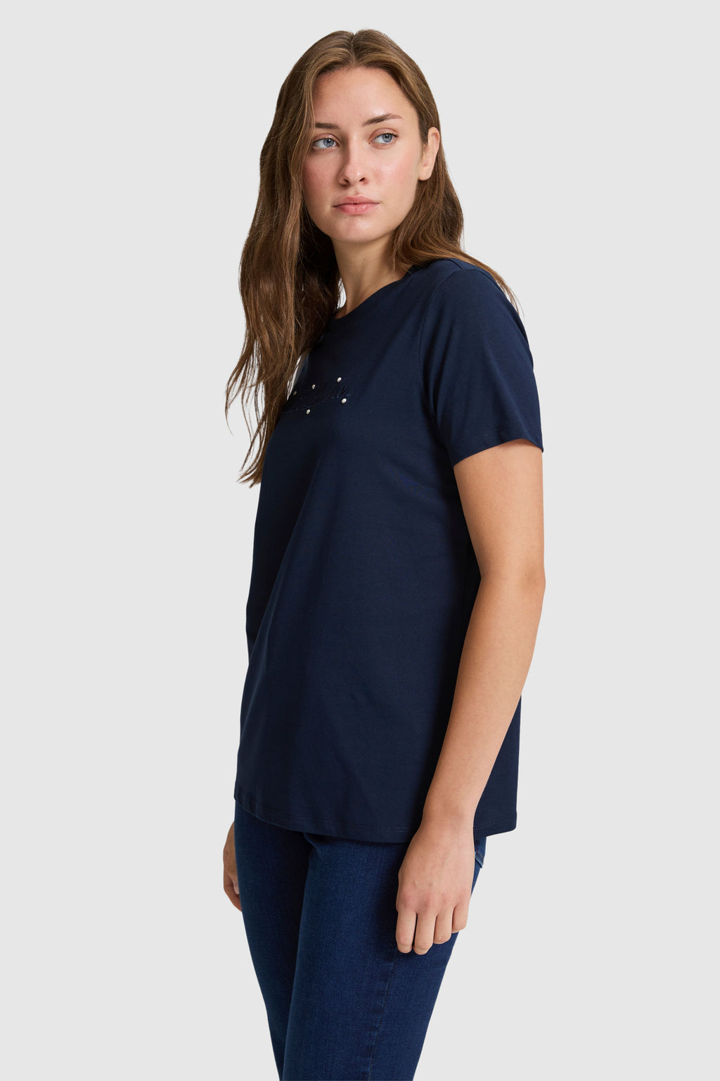 Kad_n Lacivert Bisiklet Yaka Ti__rt - U.s. polo assn фото 3