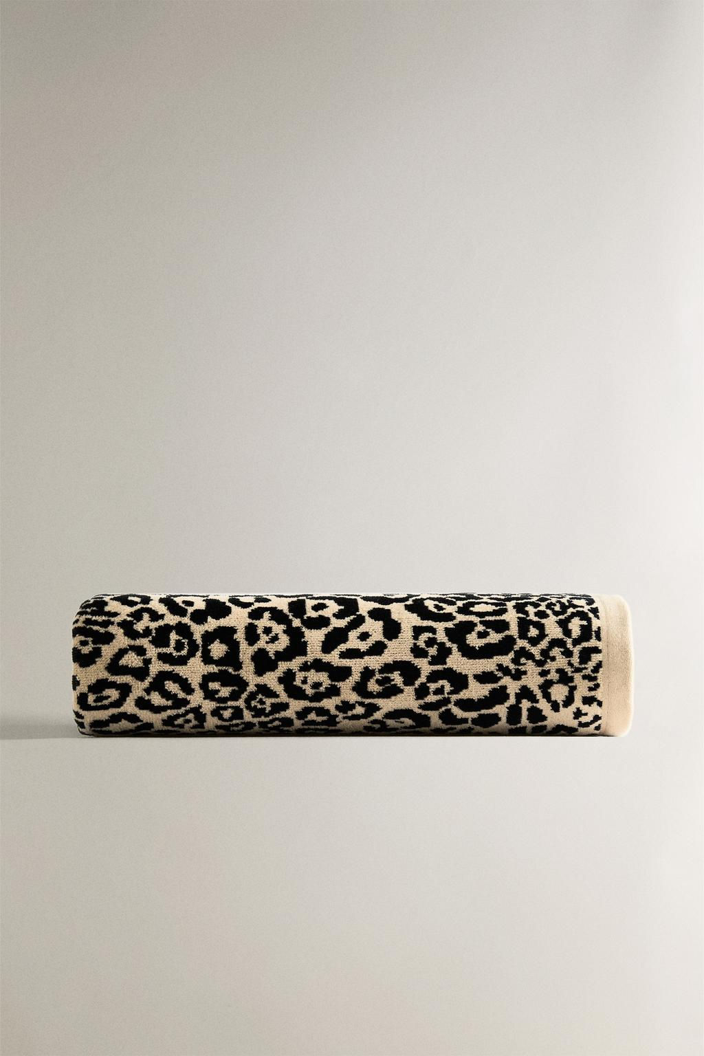 ANIMAL PRINT VELOUR BEACH TOWEL - Zara фото 2