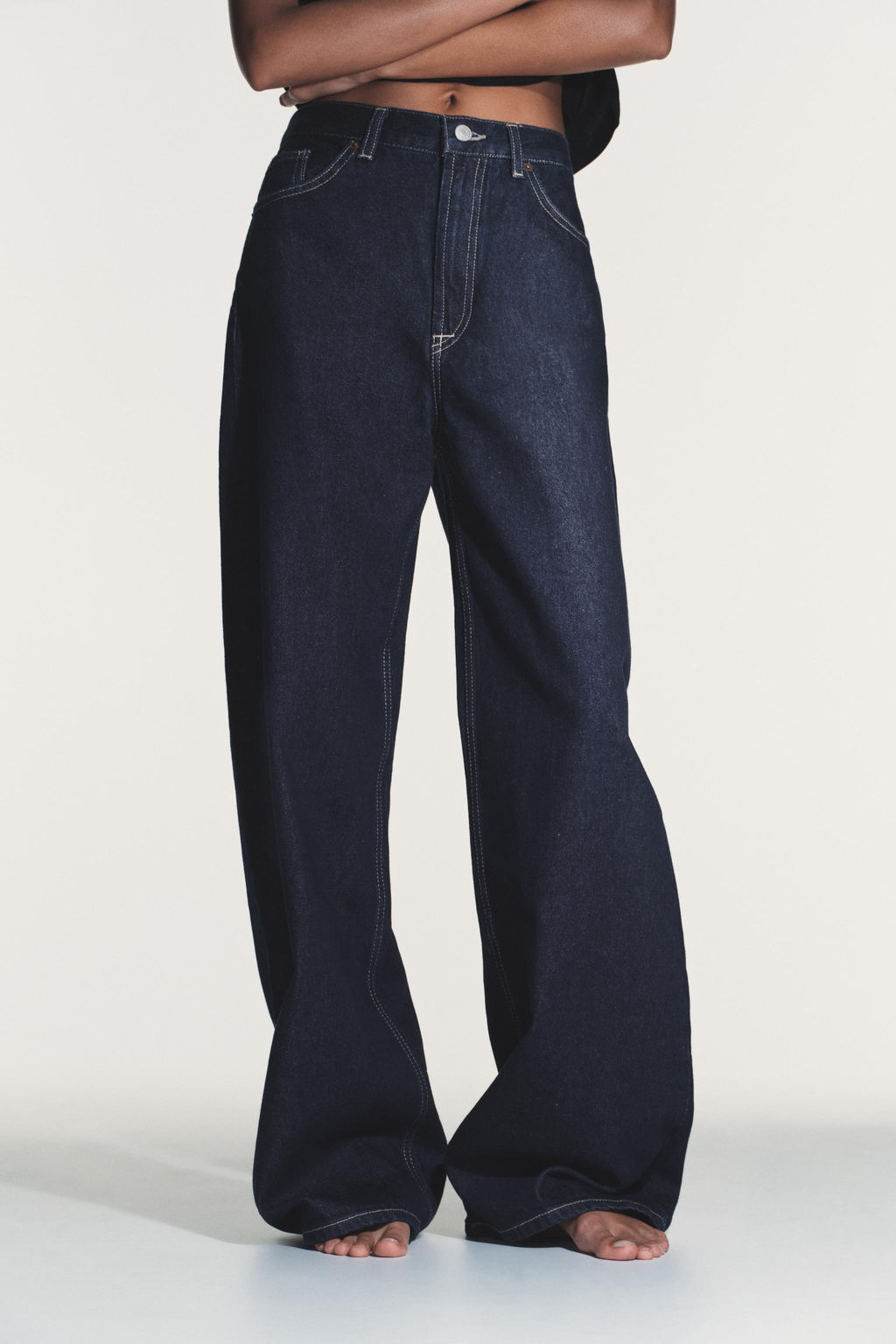 TRF EXTRA WIDE-LEG HIGH-WAIST JEANS - Zara фото 11