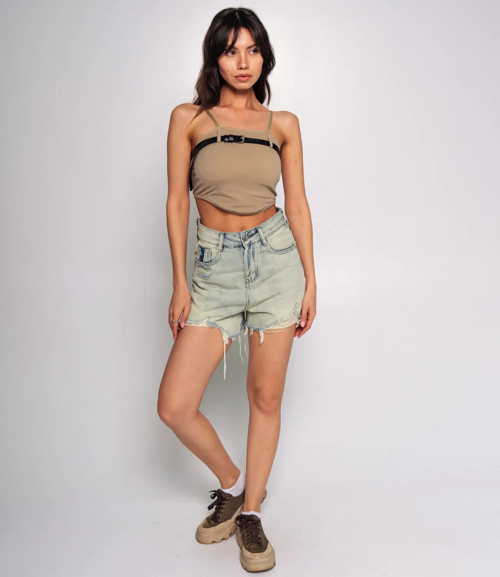 Топ #КТ8866 (1), бежевый