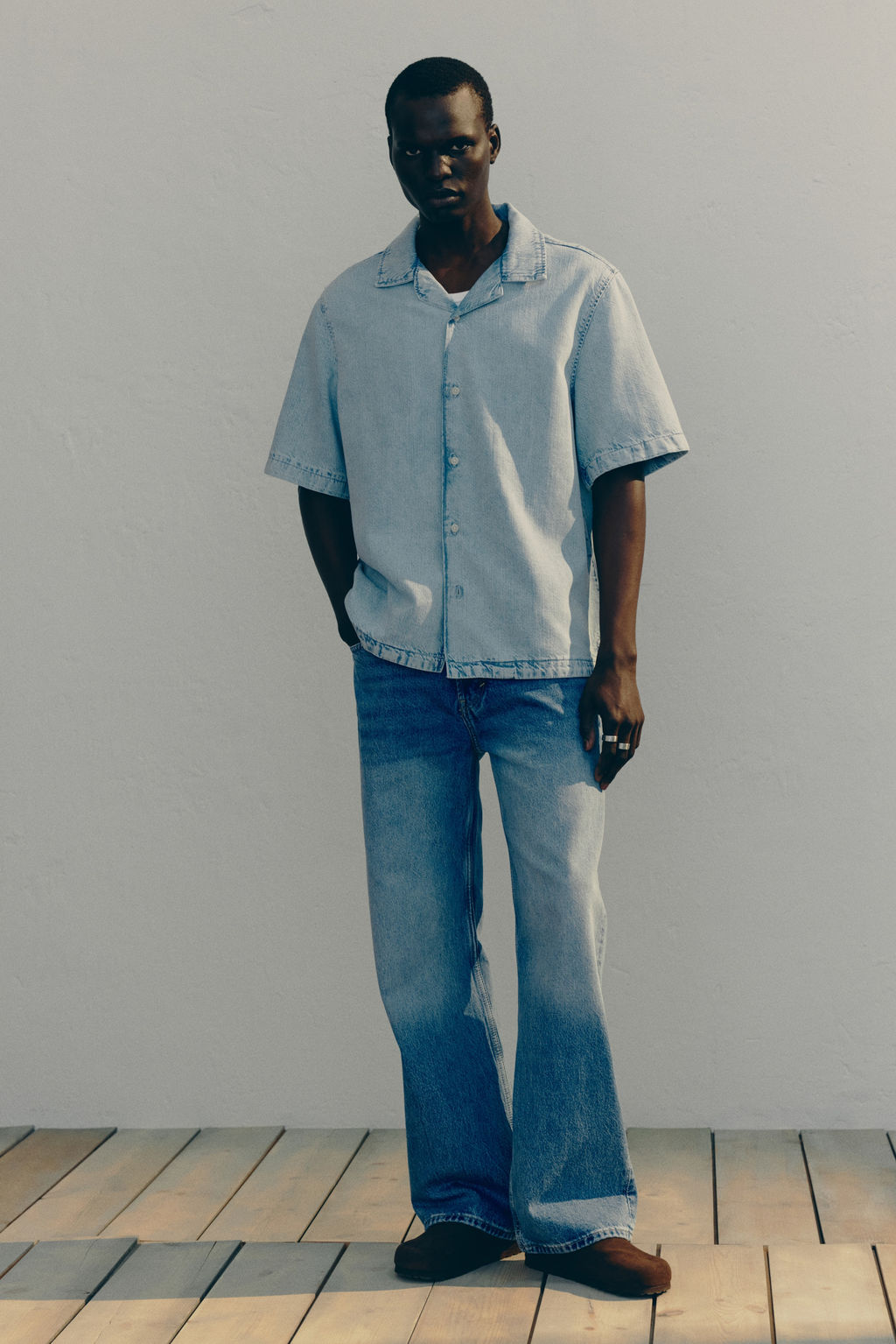 Camisa resort en denim Regular Fit - H&m фото 7