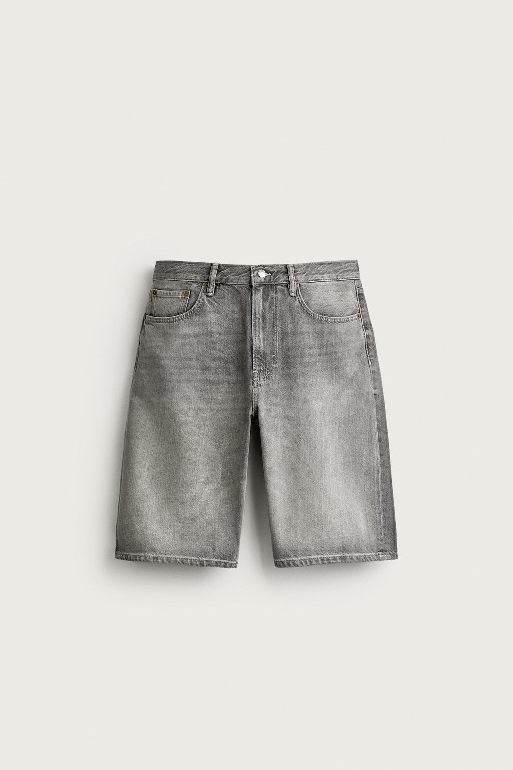 BERMUDA DENIM LOOSE FIT / Gris - Zara фото 6