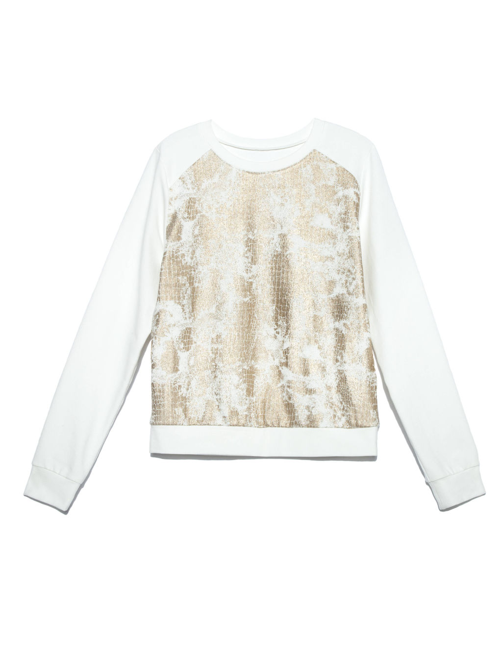 CONTE Ультракомфортный свитшот с металлическим принтом LD 900 off-white gold
