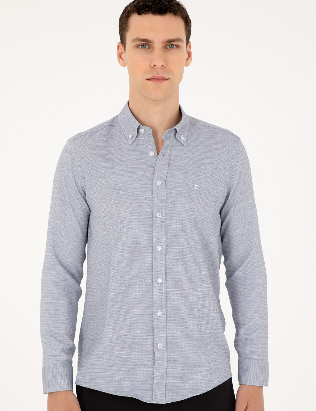 Lacivert Slim Fit Uzun Kollu G_mlek