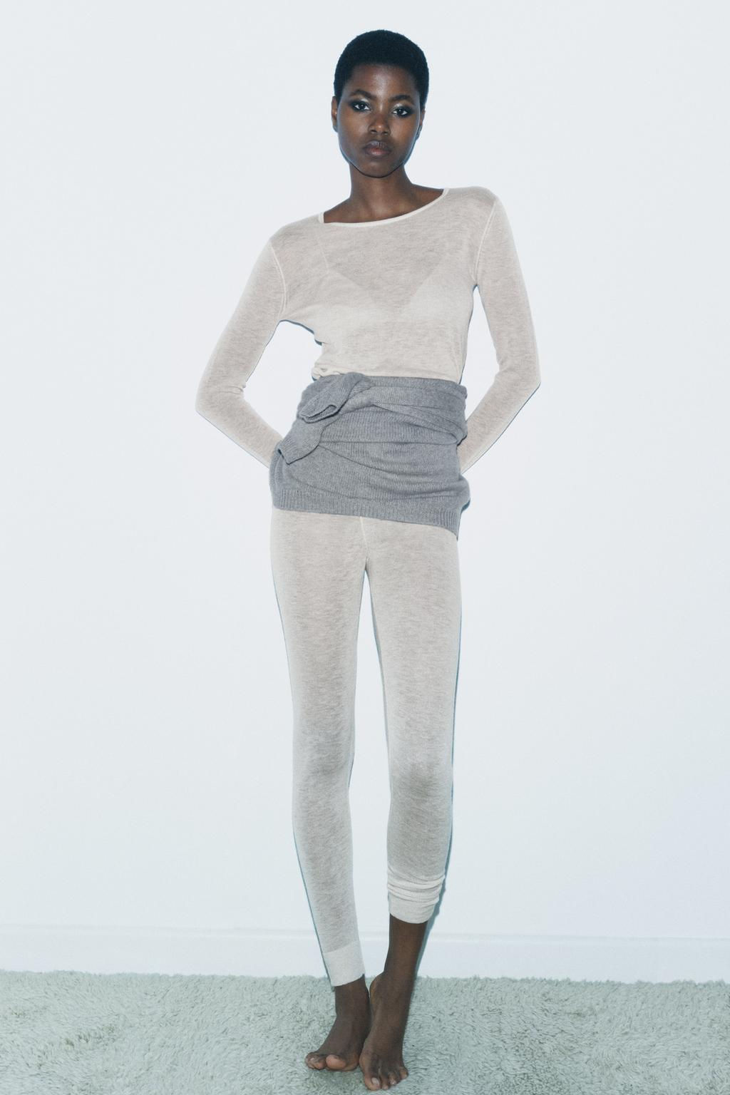 100% WOOL LEGGINGS - Zara фото 15