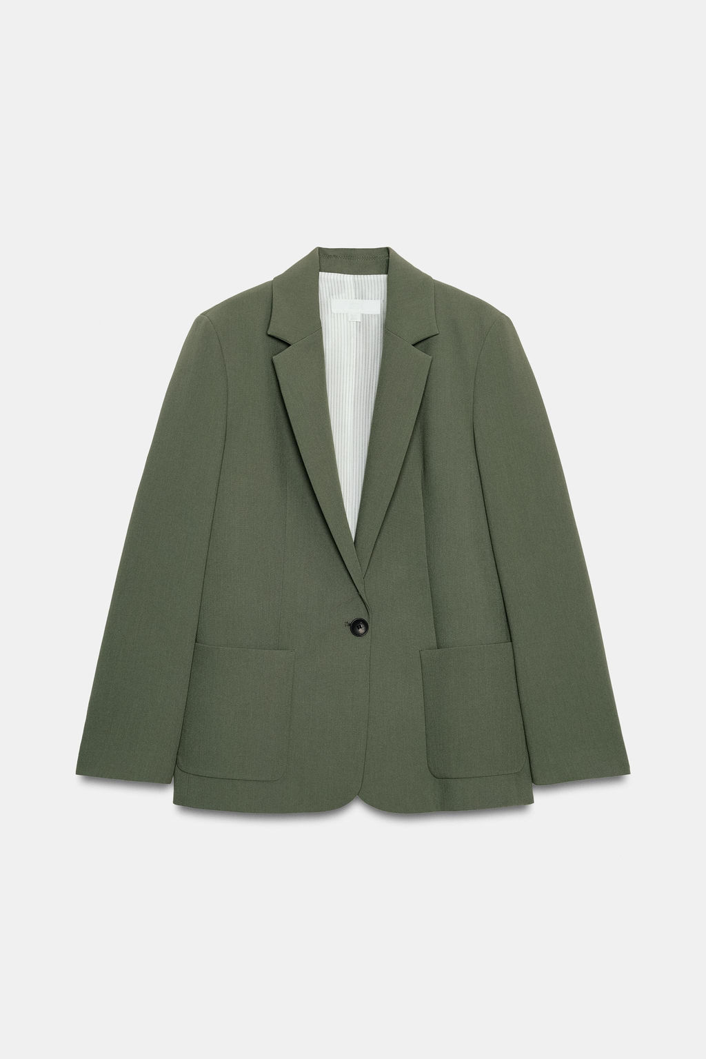 BLAZER RECTA HOMBRERAS / Khaki - Zara фото 7