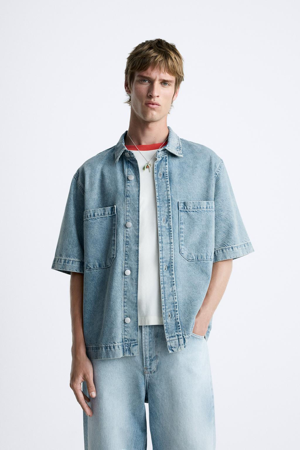 BOXY FIT DENIM GOMLEK - Zara фото 2
