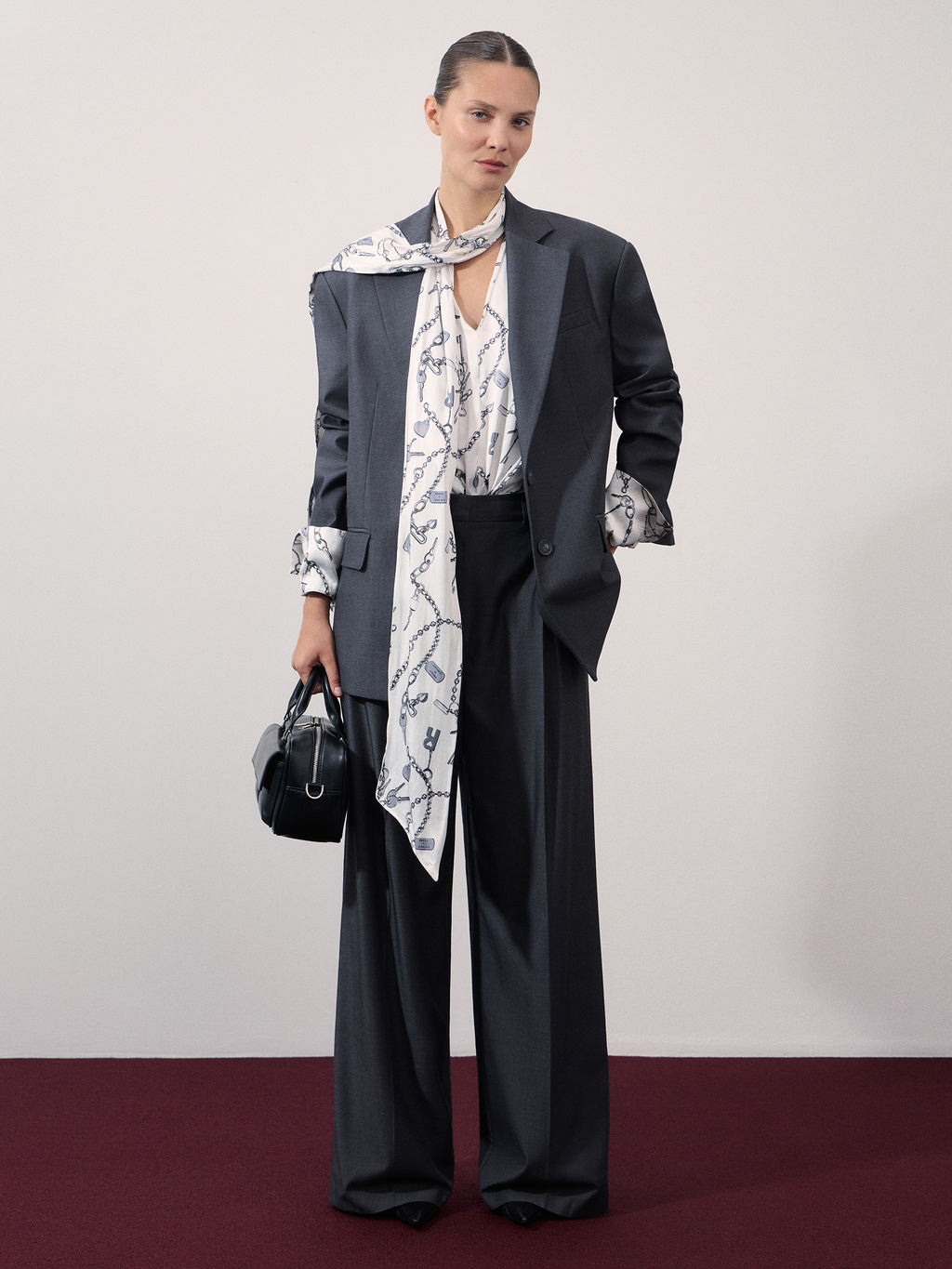 Однобортный жакет из поливискозы с шерстью в составе / Zarina  фото 2