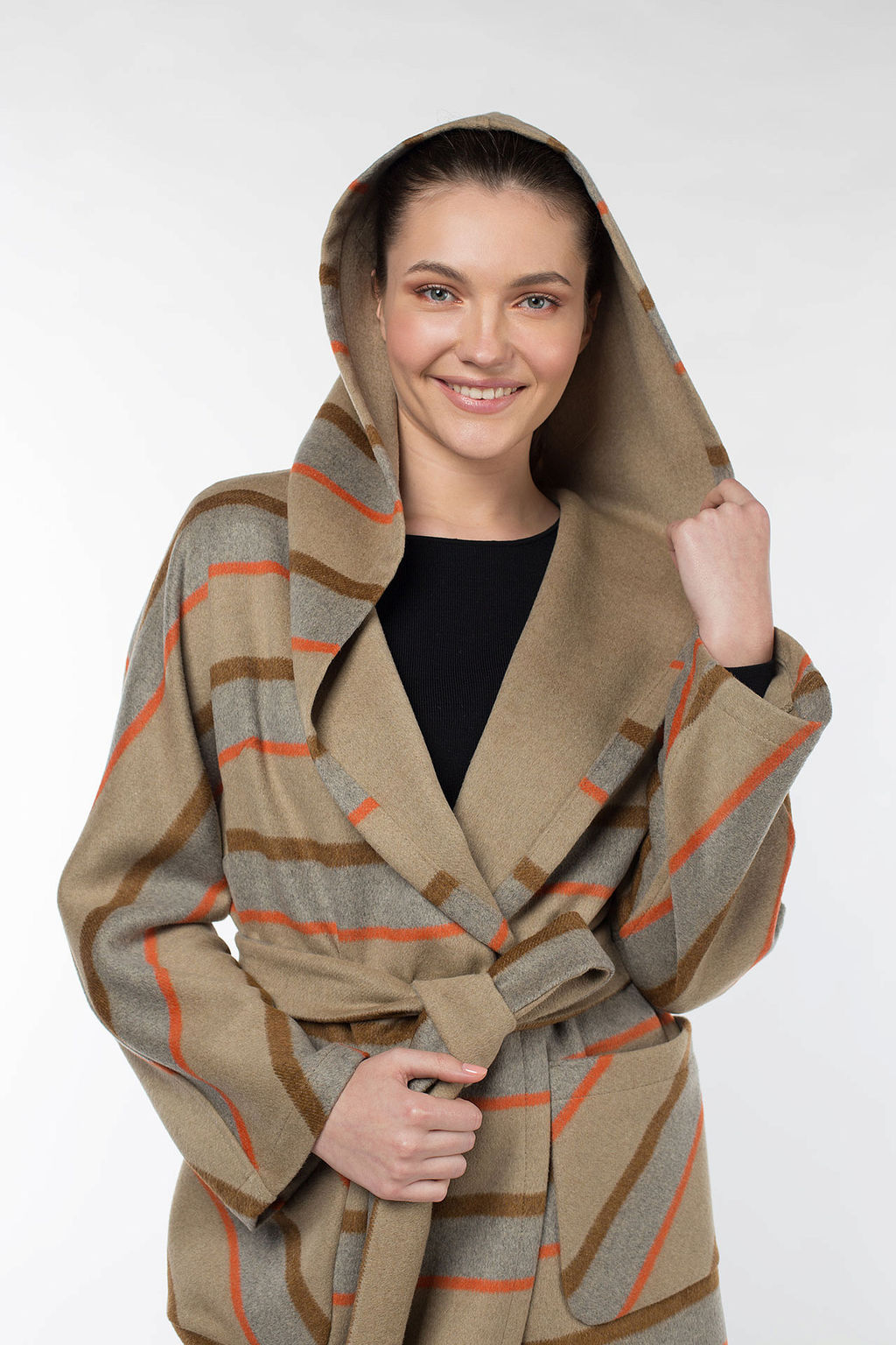 Пальто женское демисезонное (пояс) - El podio фото 6