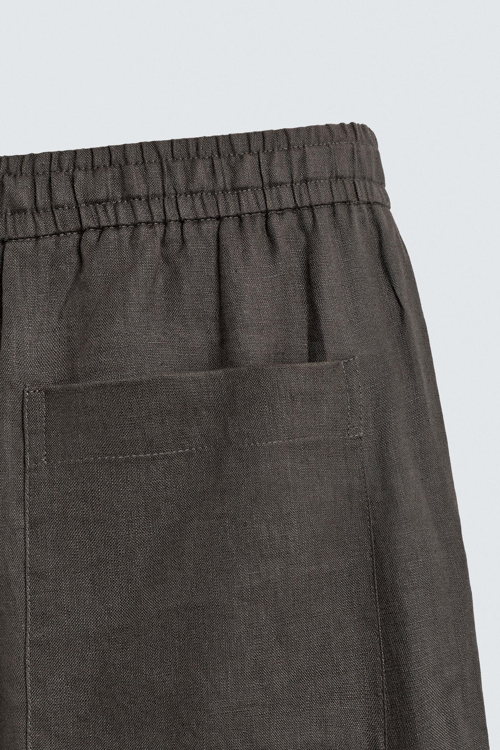 PANTAL?N RELAXED FIT 100% LINO / Verde oscuro - Zara фото 10