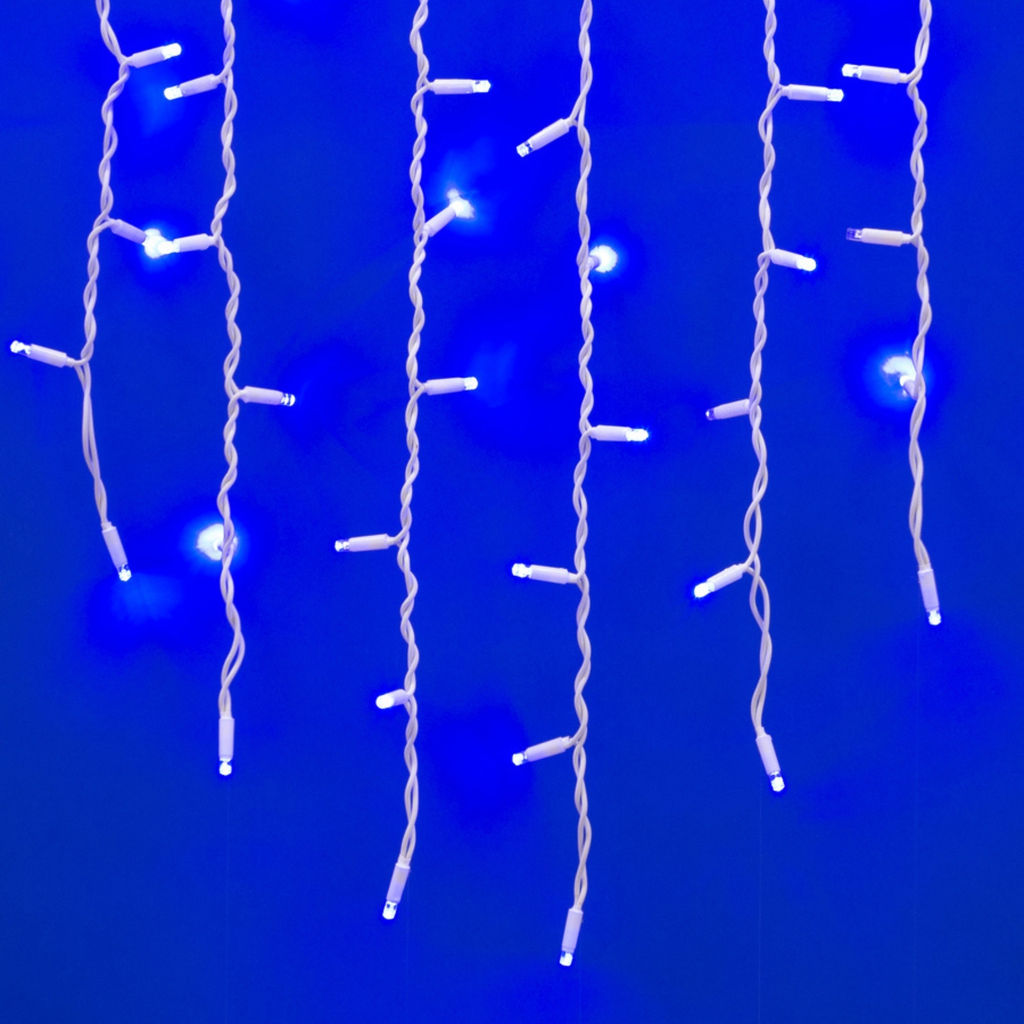 ULD-B3010-200/TWK BLUE IP67 Бахрома светодиодная с эффектом мерцания, 3м. Соединяемая. 200 светодиодов. Синий свет. Провод белый. TM Uniel. - Volpe фото 2
