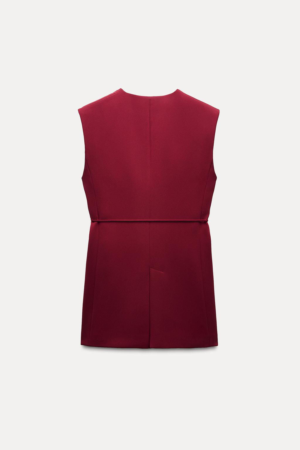 ZW COLLECTION WAISTCOAT WITH BELT AND VENTS - Zara фото 28