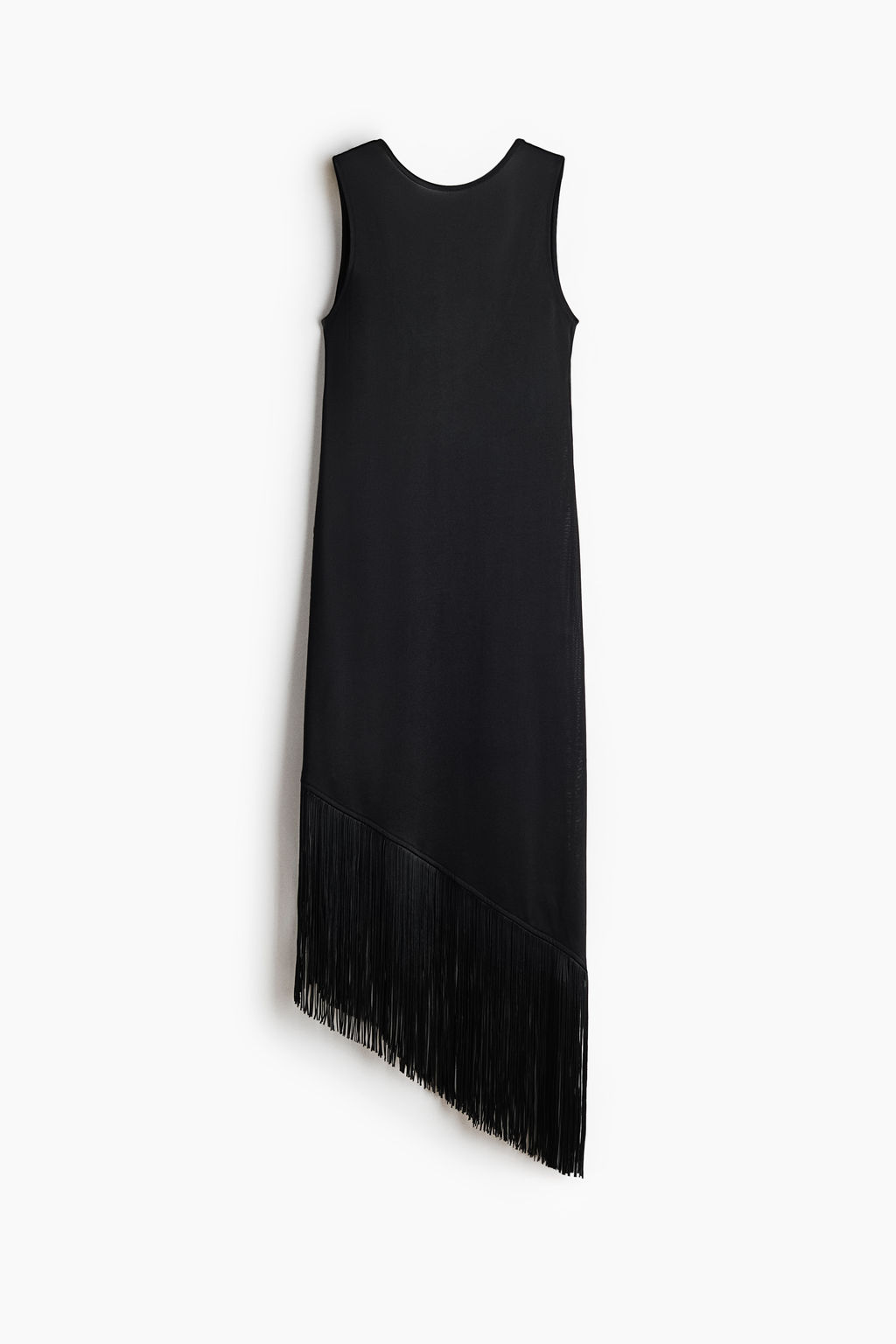 Vestido asim?trico con flecos