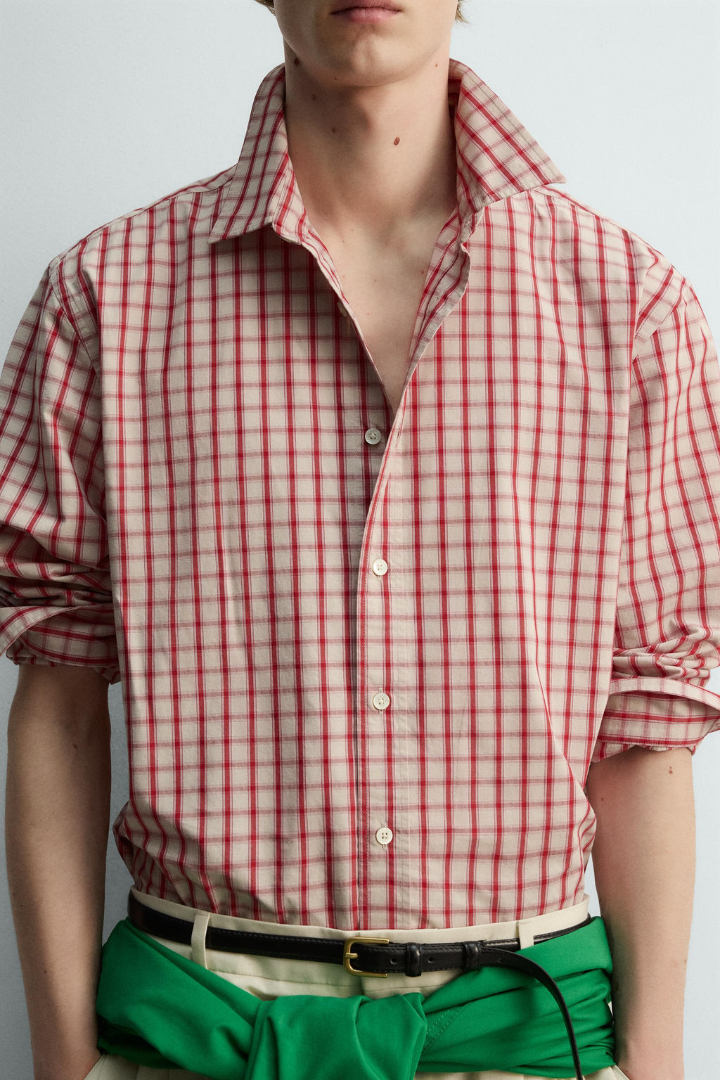 LIMITED EDITION RELAXED FIT CHECK SHIRT - Zara фото 14