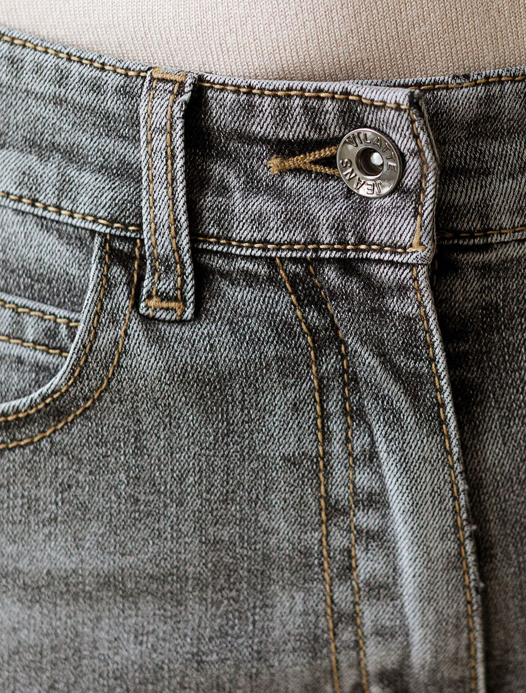 Джинсы дудочки из эластичного облегченного денима - Vilatte фото 3