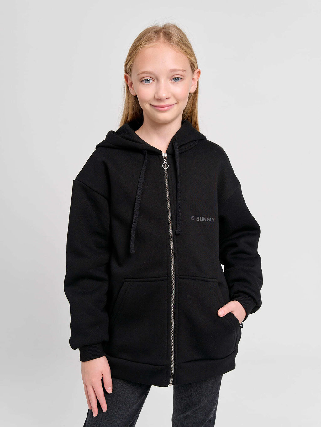 Толстовка Уголь утепленная 7+ - Bungly фото 4