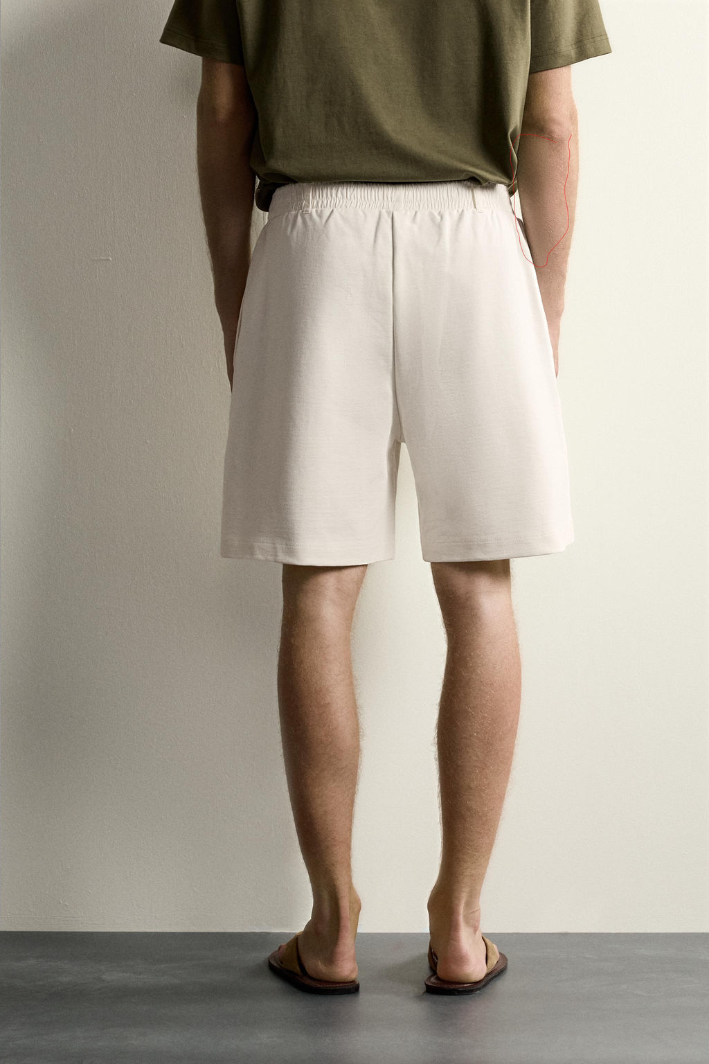 BERMUDA JOGGER CINTURA COMBINADA / Blanco - Zara фото 3