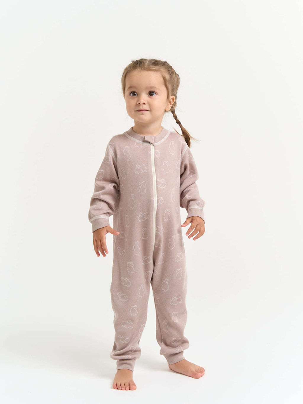 Термокомбинезон с шерстью Кролики 0+ - Bungly фото 4