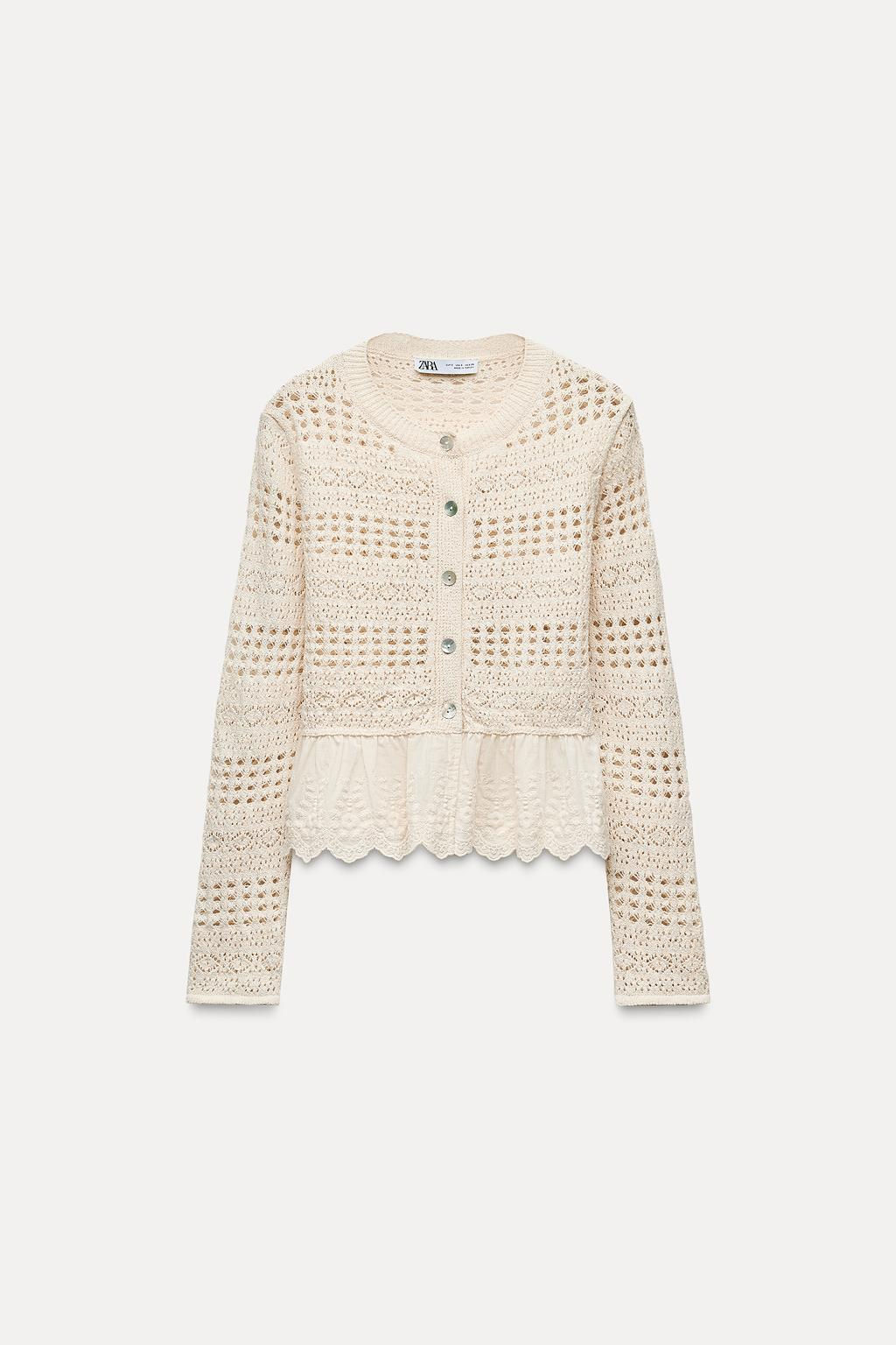 MATCHING POINTELLE KNIT CARDIGAN - Zara фото 5
