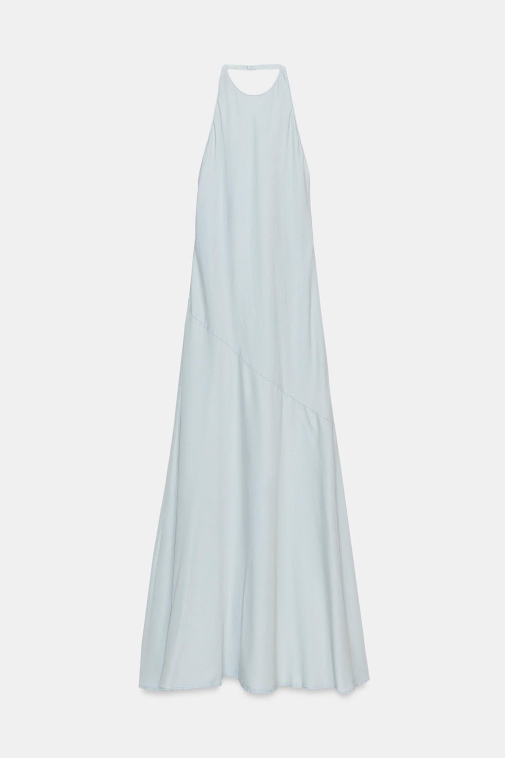 VESTIDO HALTER FLUIDO / Azul claro - Zara фото 8