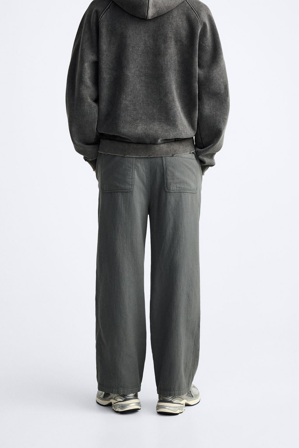 JOGGER WAIST COTTON TROUSERS - Zara фото 3