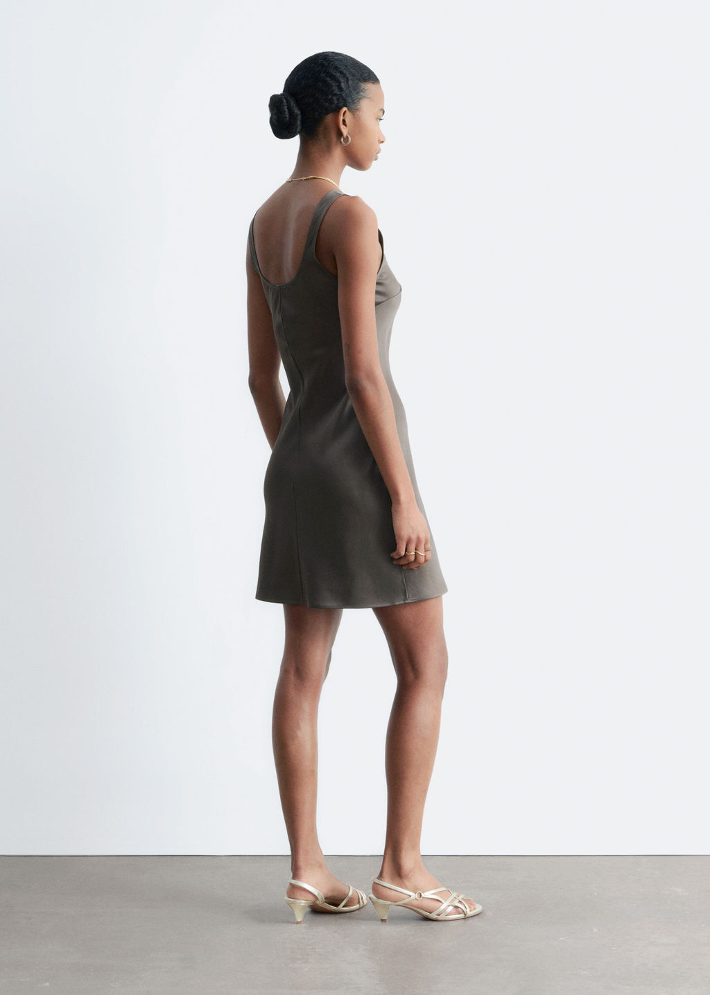 Minivestido lencero de sat?n - H&m фото 8