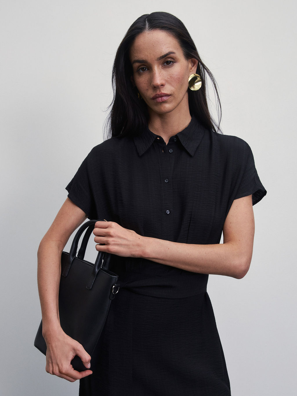 Платье-рубашка с поясом / Zarina  фото 2