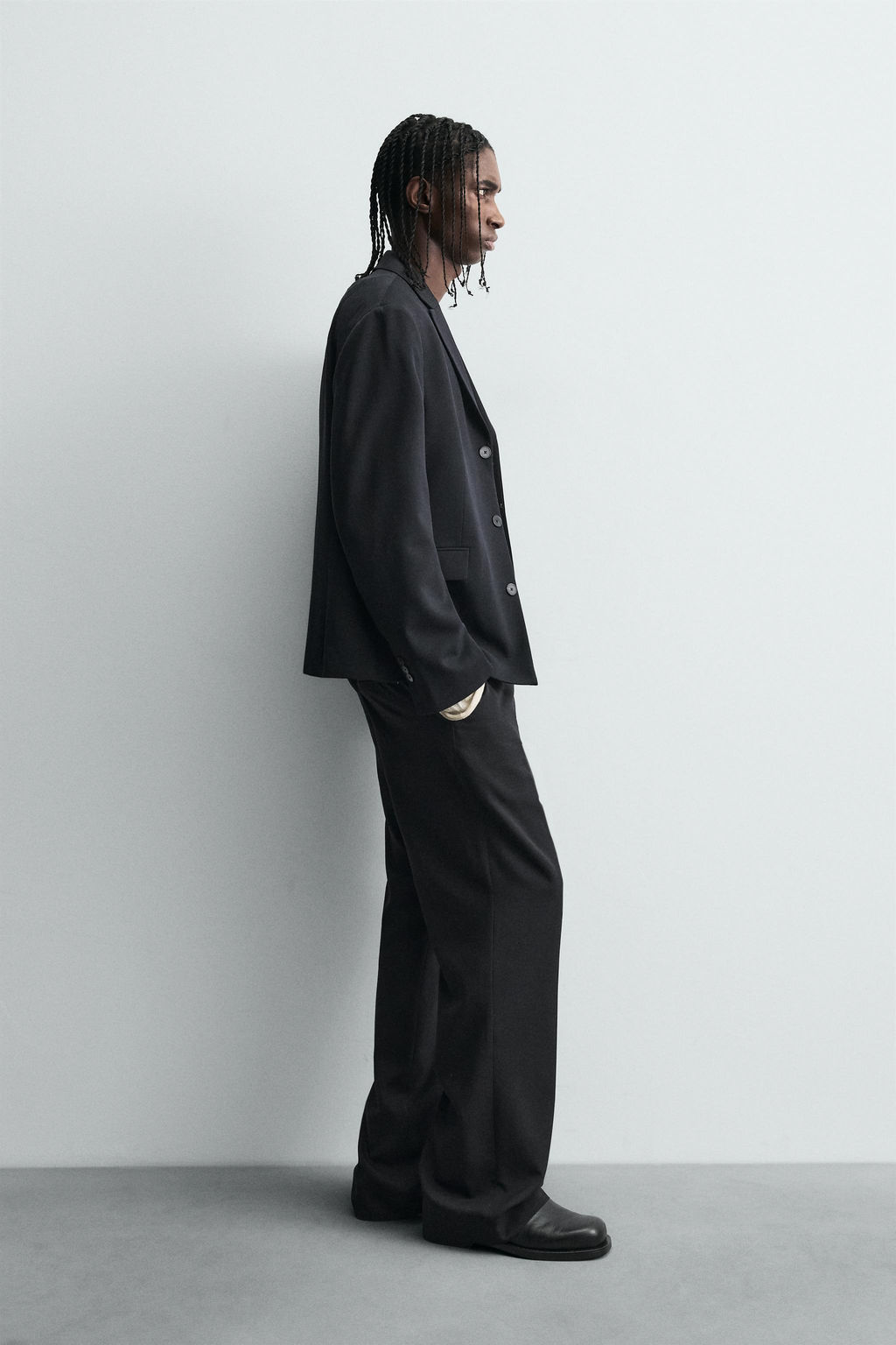 WOOL BLEND SUIT TROUSERS - Zara фото 4
