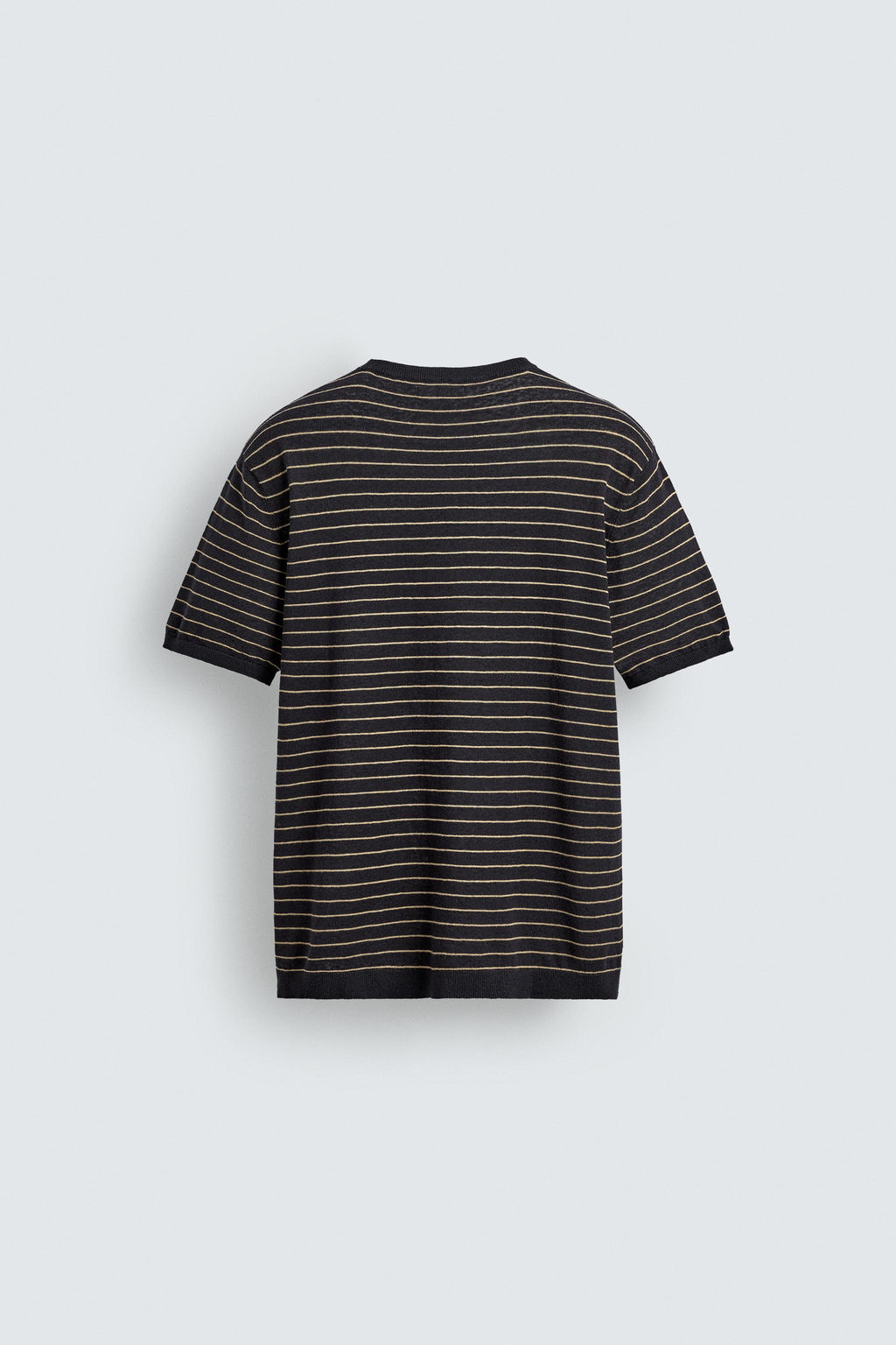 CAMISETA PUNTO LINO - ALGOD?N RAYAS / Marino
