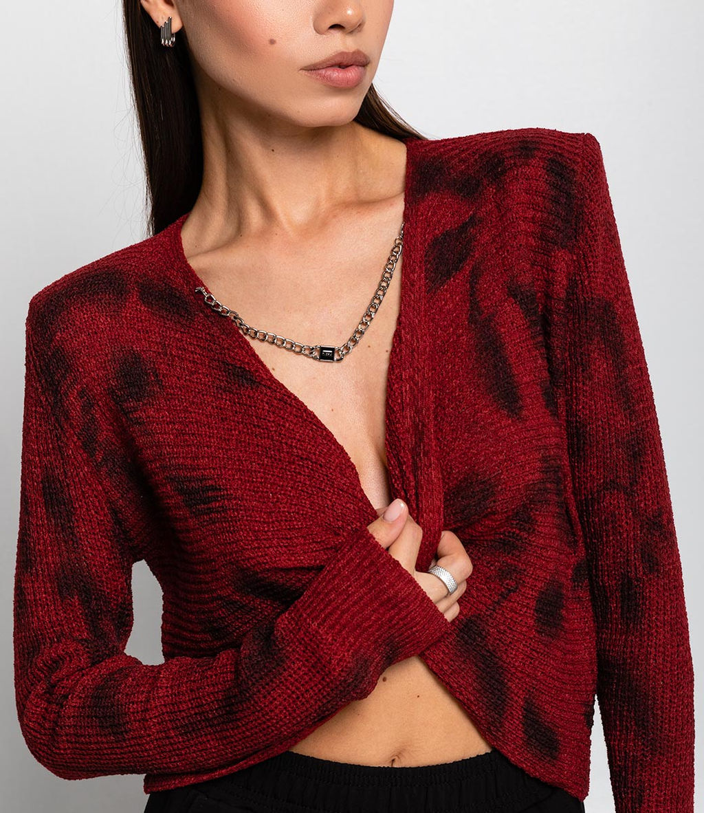 Джемпер #КТ1143, бордовый - Dommod фото 5