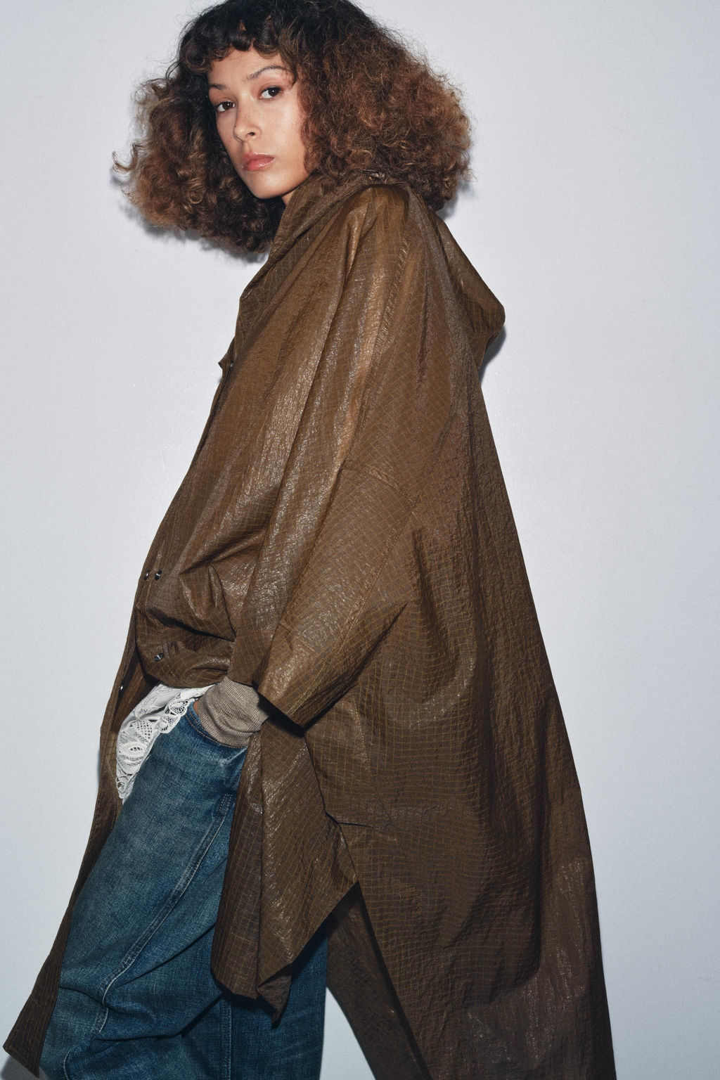 ZW COLLECTION OVERSIZE HOODED CAPE PARKA