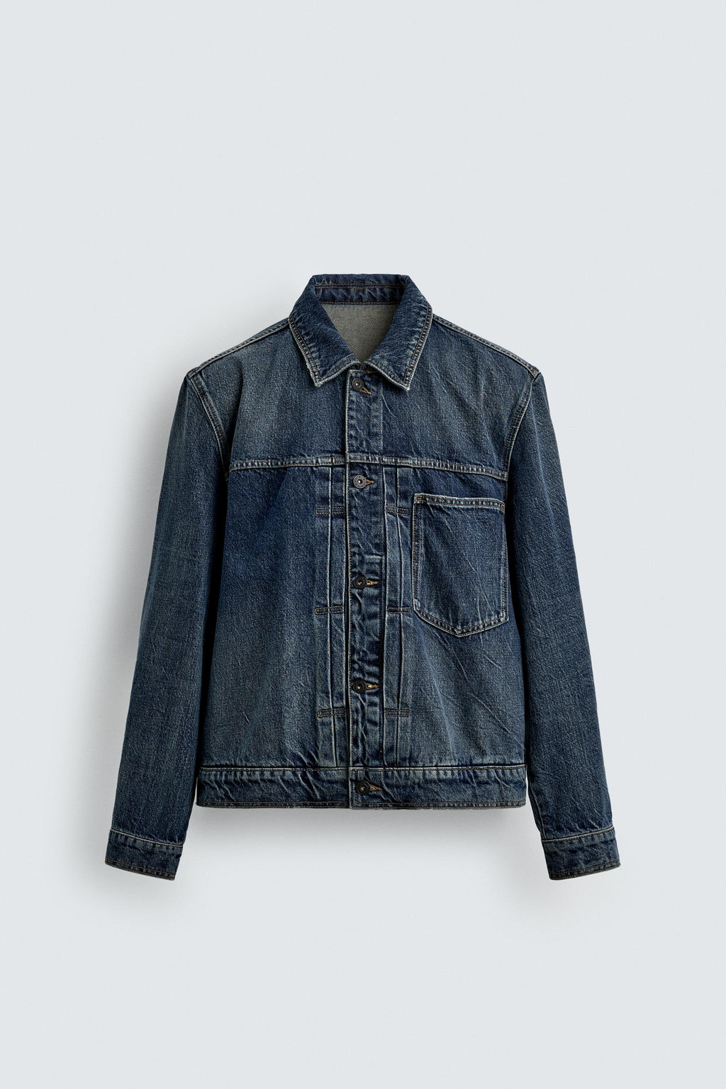 PLEATED DENIM JACKET - Zara фото 7