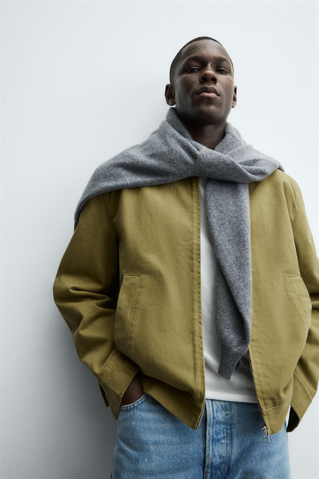 TEXTURED ZIP-UP OVERSHIRT - Zara фото 5