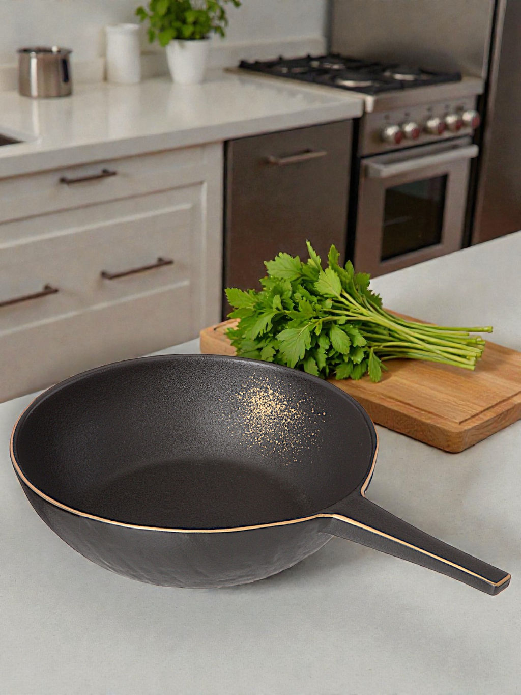 БЛЮДО С РУЧКОЙ BRONCO MIDNIGHT GOLD 30,5*21*5,5 СМ 1100 МЛ  фото 6