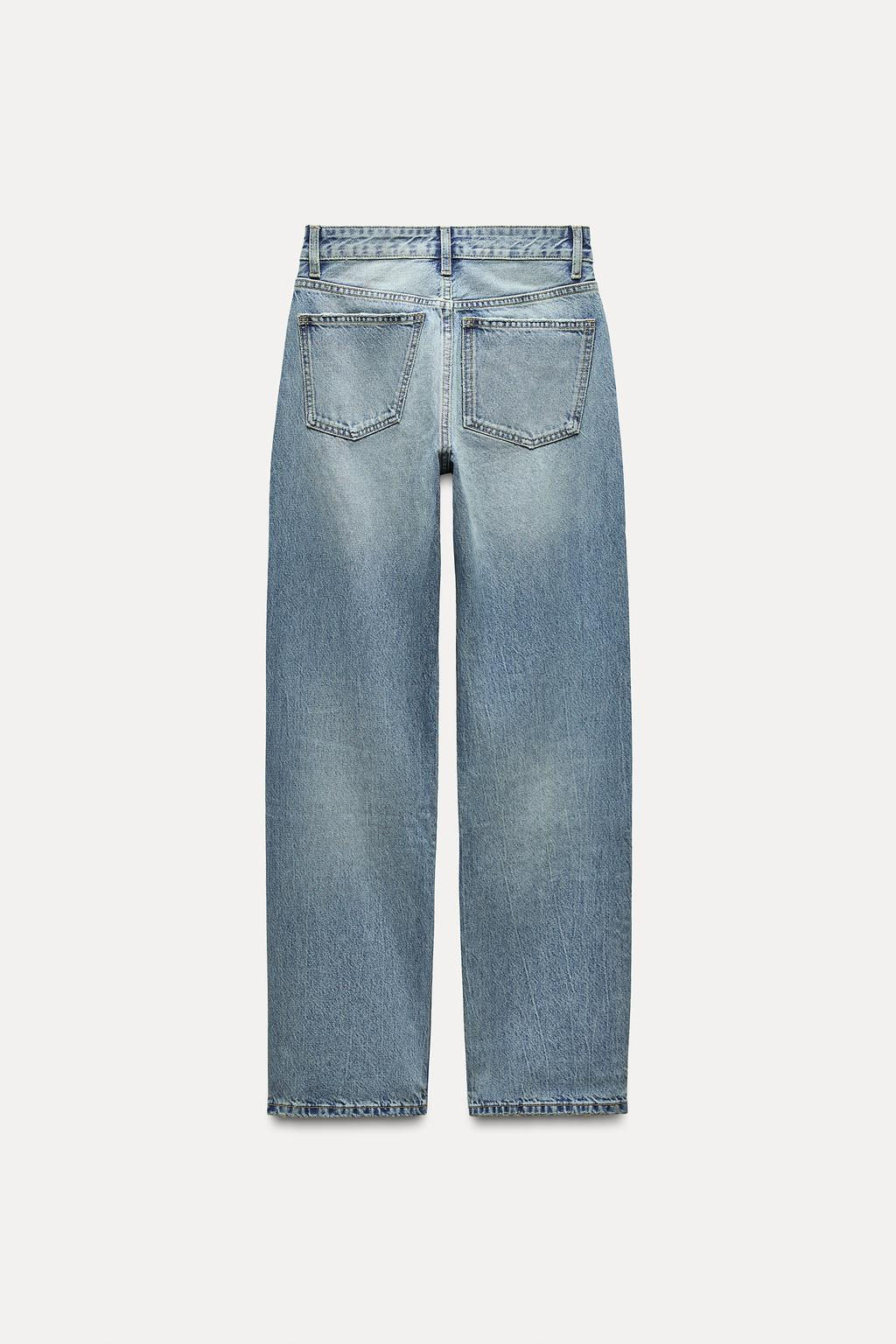TRF STRAIGHT-LEG MID-RISE JEANS - Zara фото 16